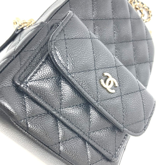 CHANEL Backpack AP3753 Caviar skin black Matrasse Timeless classic Women Used Authentic