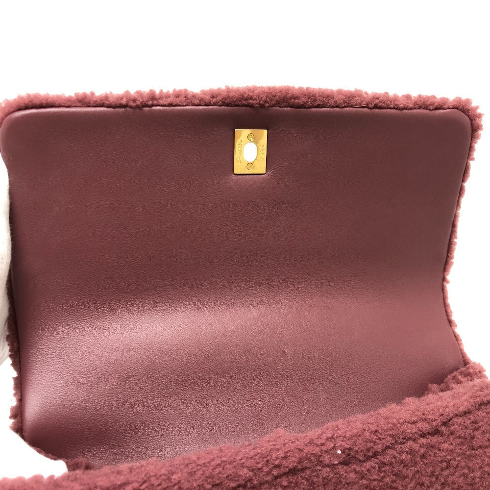 CHANEL Handbag Mouton, Leather wine-red Boa Coco Handle