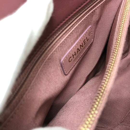 CHANEL Handbag Mouton, Leather wine-red Boa Coco Handle