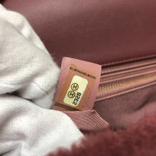 CHANEL Handbag Mouton, Leather wine-red Boa Coco Handle