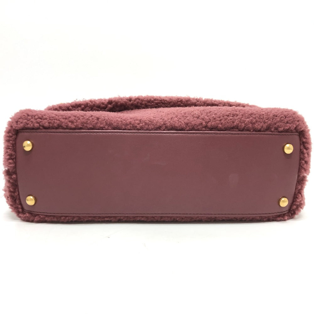 CHANEL Handbag Mouton, Leather wine-red Boa Coco Handle