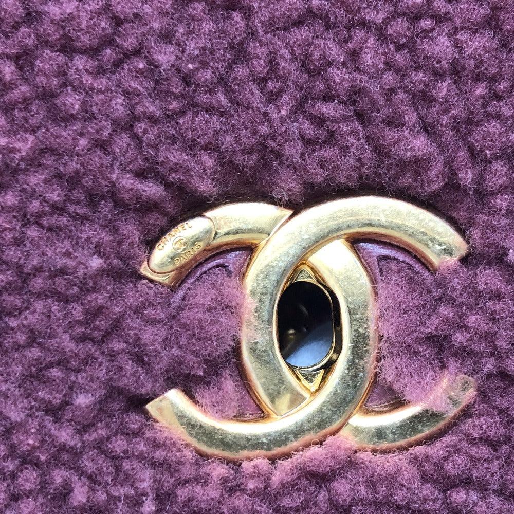 CHANEL Handbag Mouton, Leather wine-red Boa Coco Handle