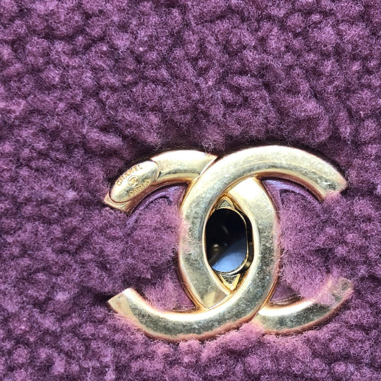 CHANEL Handbag Mouton, Leather wine-red Boa Coco Handle