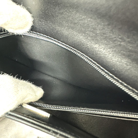 CHANEL Handbag lambskin black Matelasse 20 Quilting CC COCO Mark Top Handle So Black