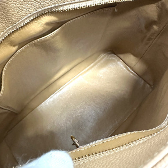CHANEL Tote Bag A01804 Caviar skin beige CC COCO Mark Replica Tote
