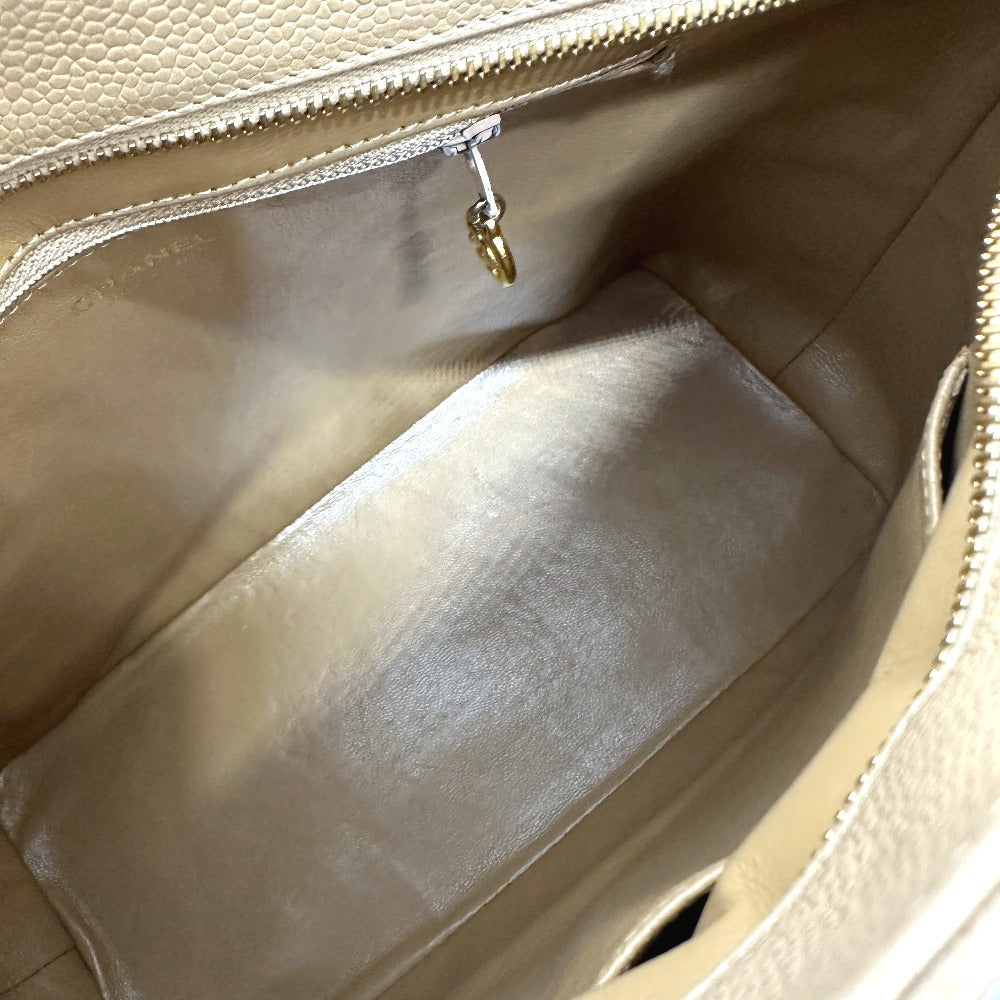 CHANEL Tote Bag A01804 Caviar skin beige CC COCO Mark Replica Tote