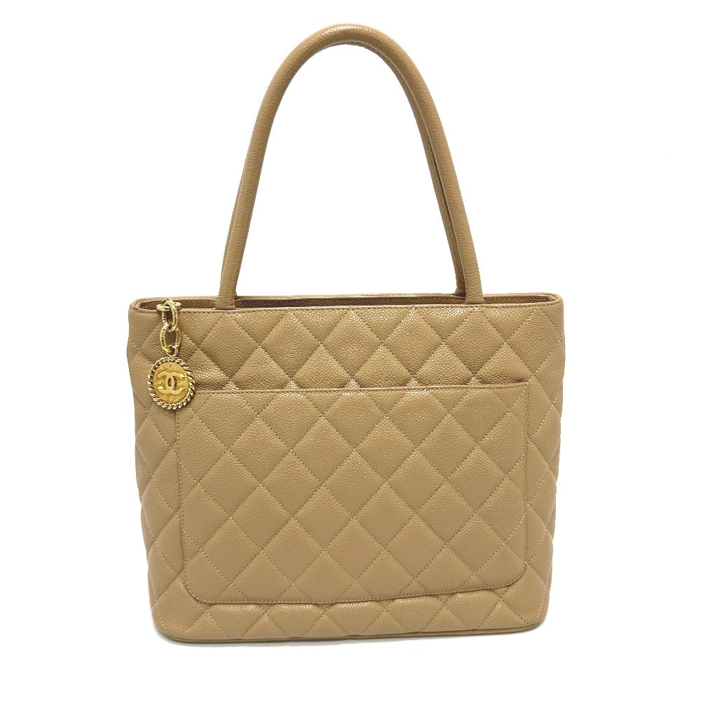 CHANEL Tote Bag A01804 Caviar skin beige CC COCO Mark Replica Tote
