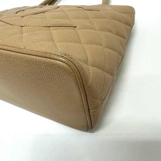 CHANEL Tote Bag A01804 Caviar skin beige CC COCO Mark Replica Tote