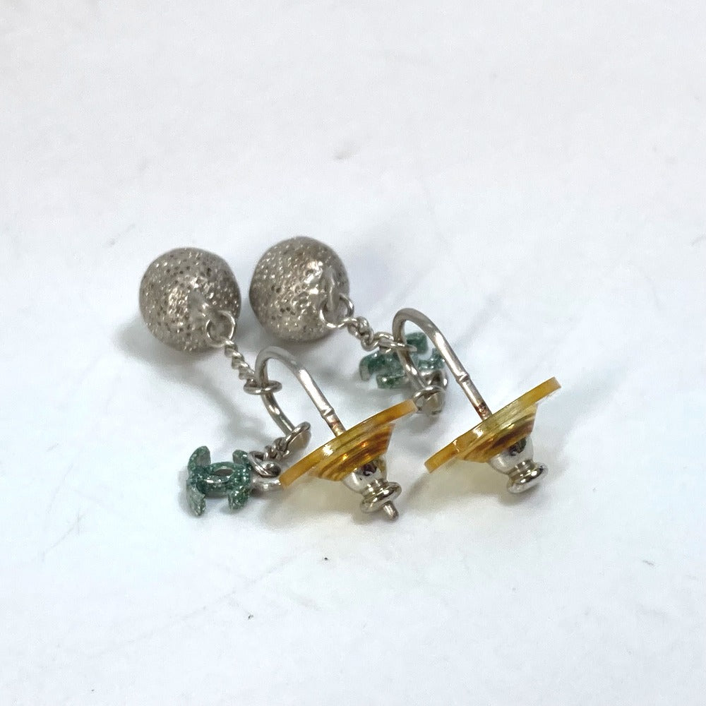 CHANEL Pierce metal Silver Accessories Acorn Women Used Authentic