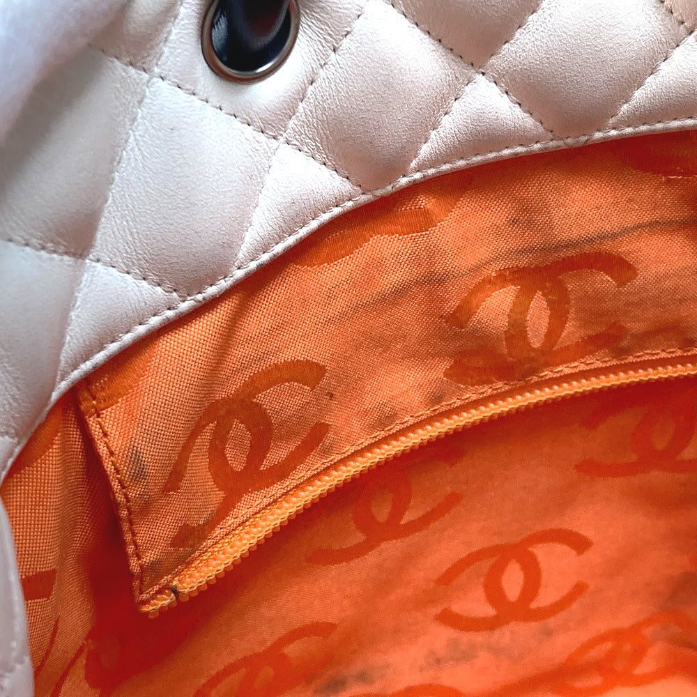 CHANEL Tote Bag A25167 lambskin white Cambon line CC COCO Mark Women Used Authentic