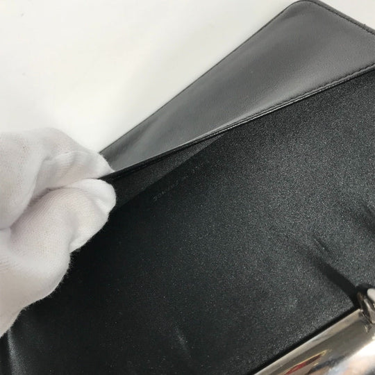 CHANEL Notebook cover Nylon black New travel line logo Women Used Authentic
