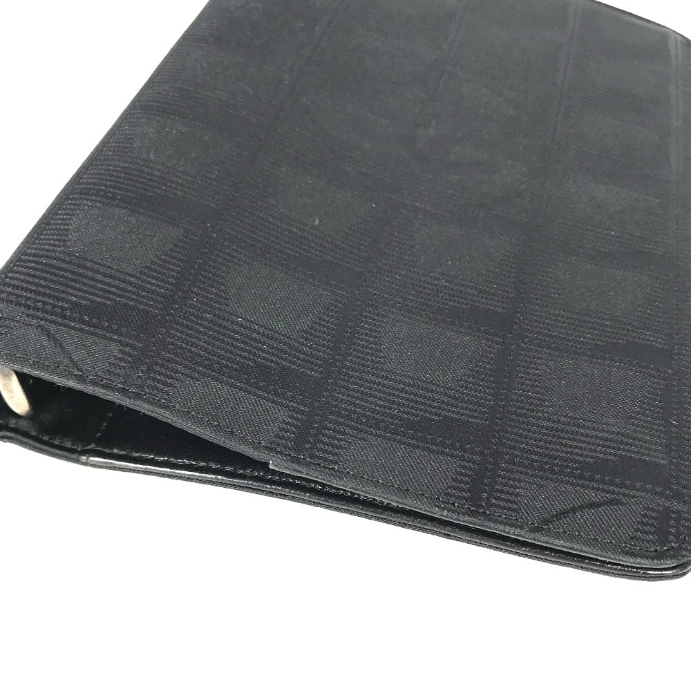 CHANEL Notebook cover Nylon black New travel line logo Women Used Authentic