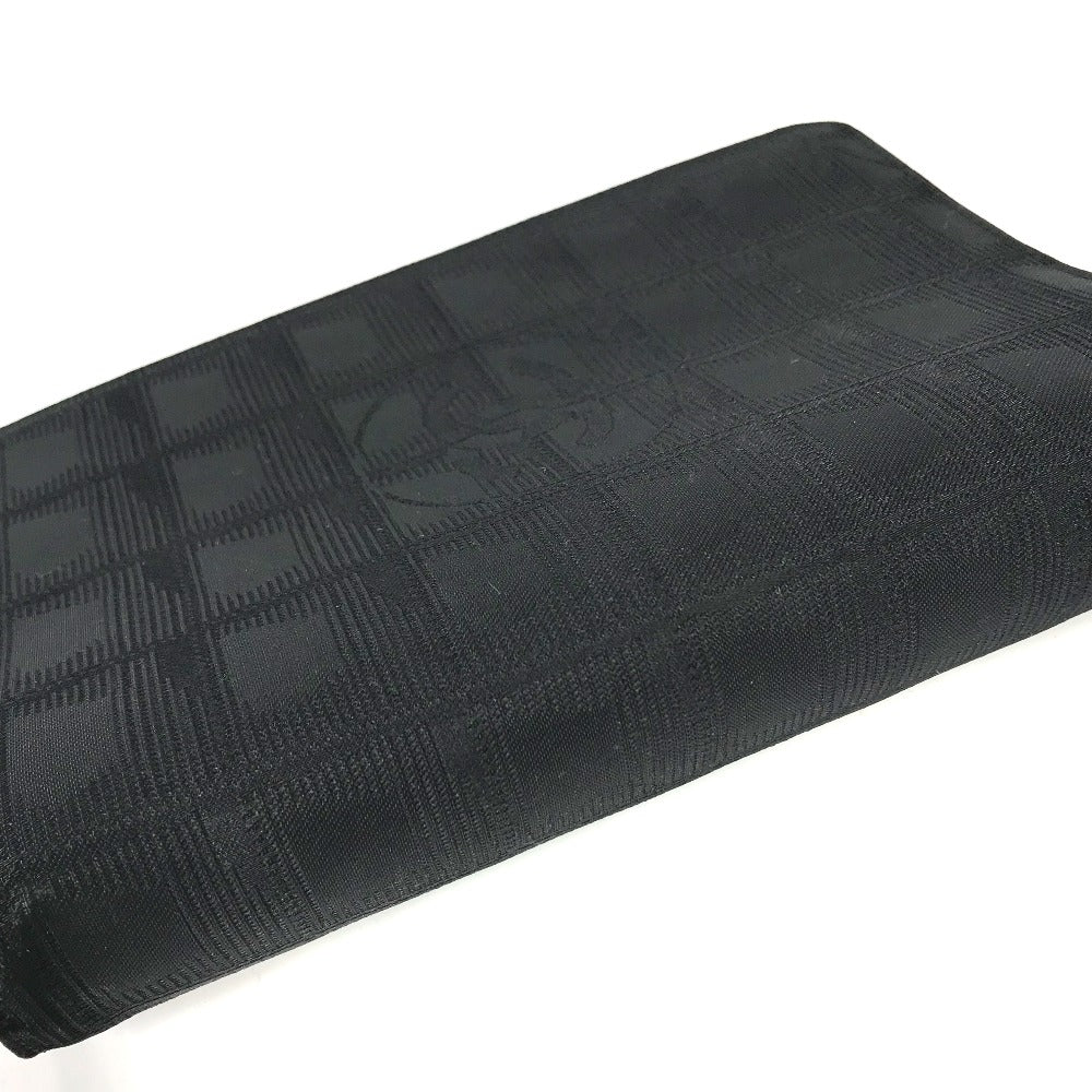 CHANEL Notebook cover Nylon black New travel line logo Women Used Authentic