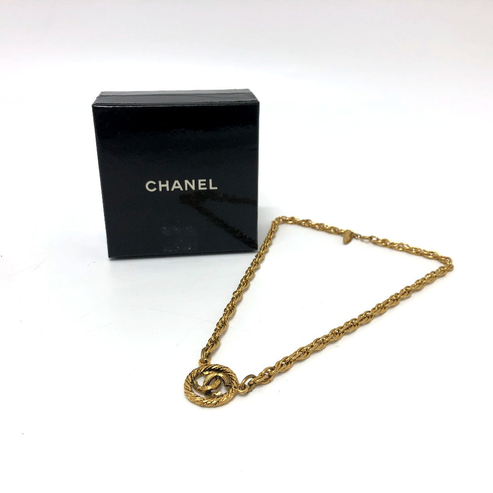 CHANEL Necklace metal gold COCO Mark Women Used Authentic