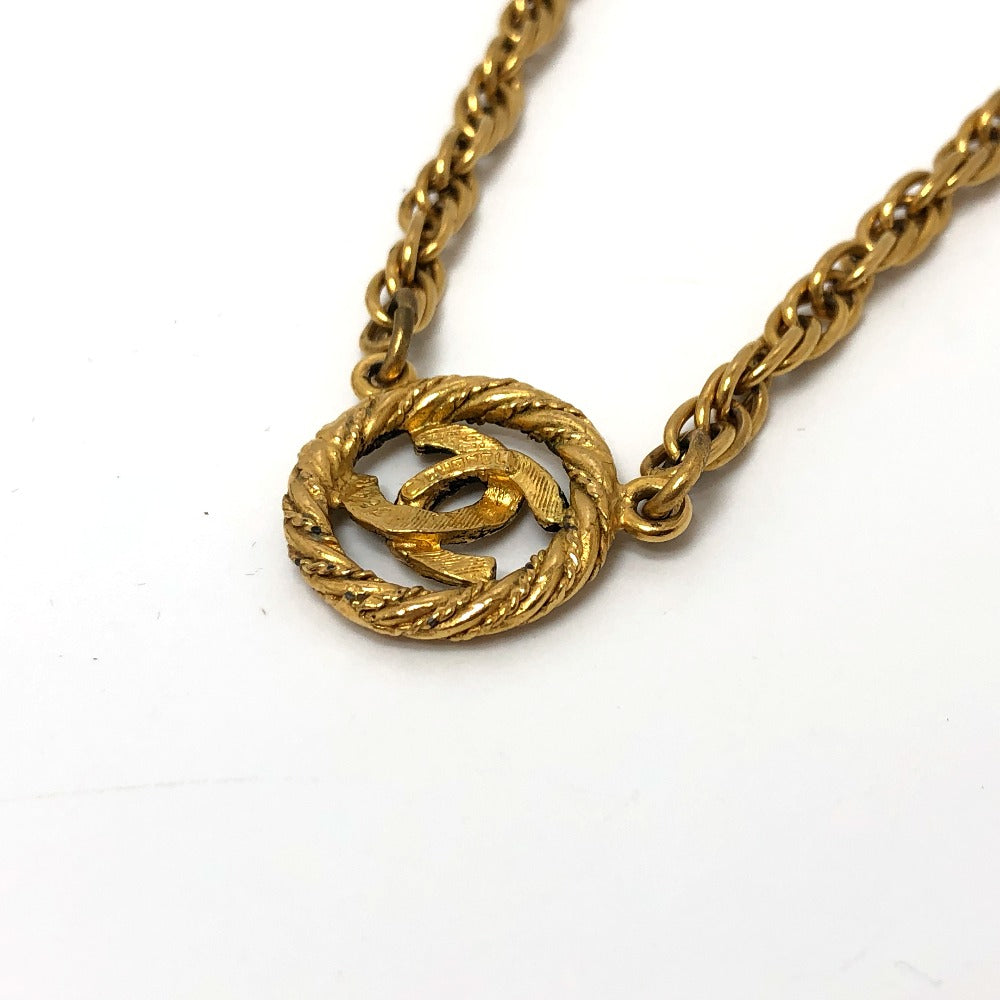 CHANEL Necklace metal gold COCO Mark Women Used Authentic