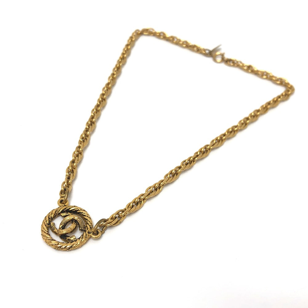 CHANEL Necklace metal gold COCO Mark Women Used Authentic