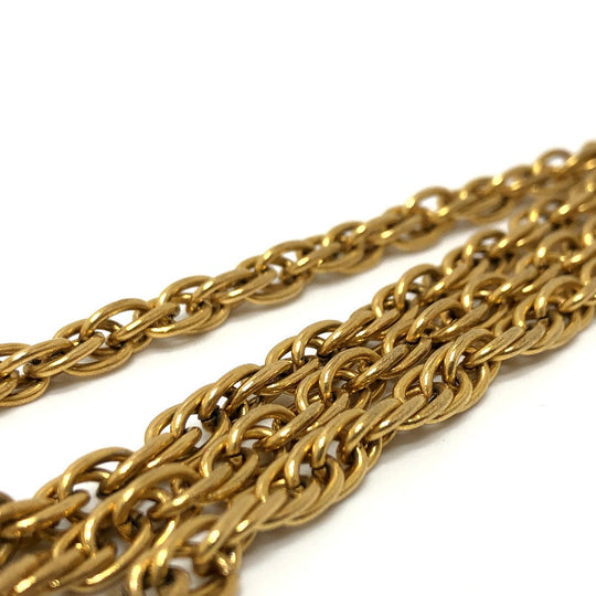 CHANEL Necklace metal gold COCO Mark Women Used Authentic