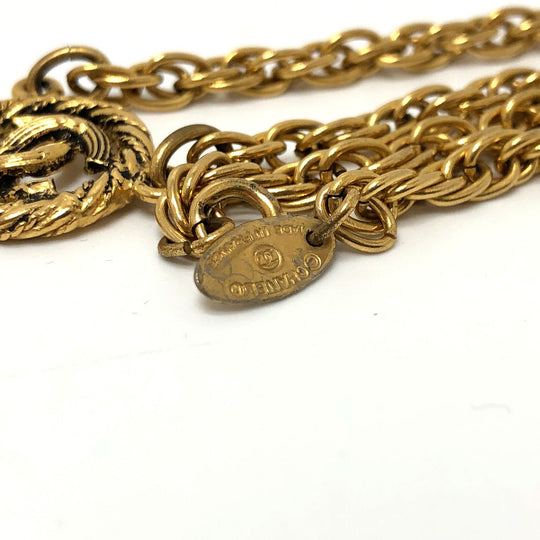 CHANEL Necklace metal gold COCO Mark Women Used Authentic
