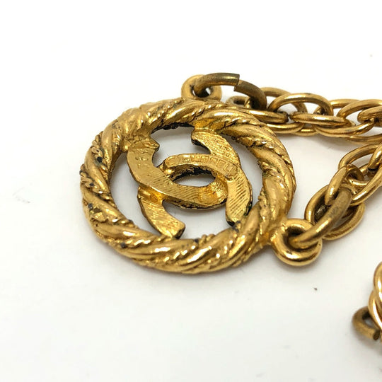 CHANEL Necklace metal gold COCO Mark Women Used Authentic