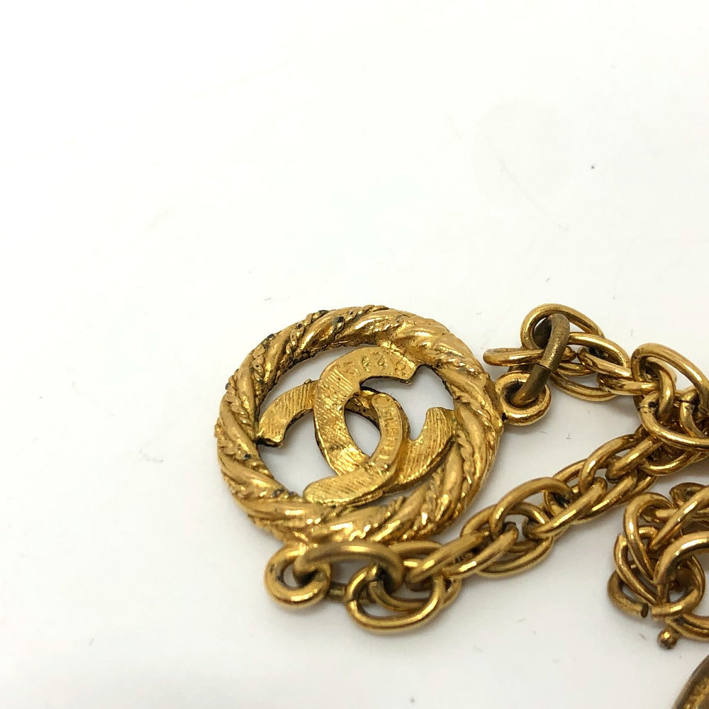 CHANEL Necklace metal gold COCO Mark Women Used Authentic