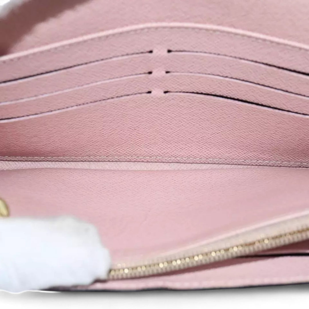 Louis Vuitton Monogram Sarah Wallet Rose Ballerine Long Pink Women