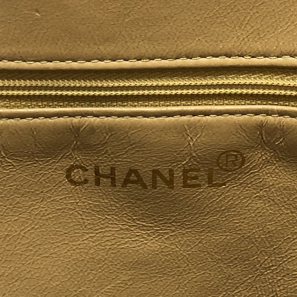 CHANEL Tote Bag Caviar skin beige Coco ball COCO Mark Women Used Authentic