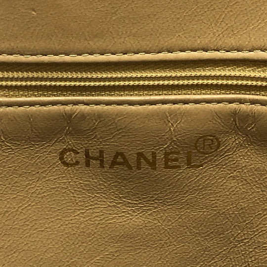 CHANEL Tote Bag Caviar skin beige Coco ball COCO Mark Women Used Authentic