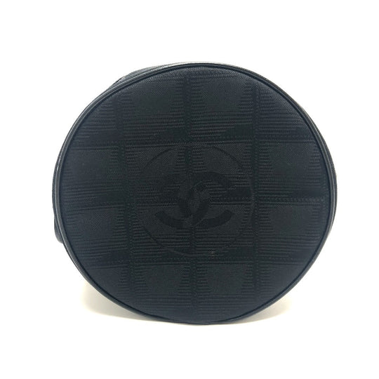 CHANEL Cosmetics Pouch A17682 Nylon jacquard black New travel line Women Used Authentic