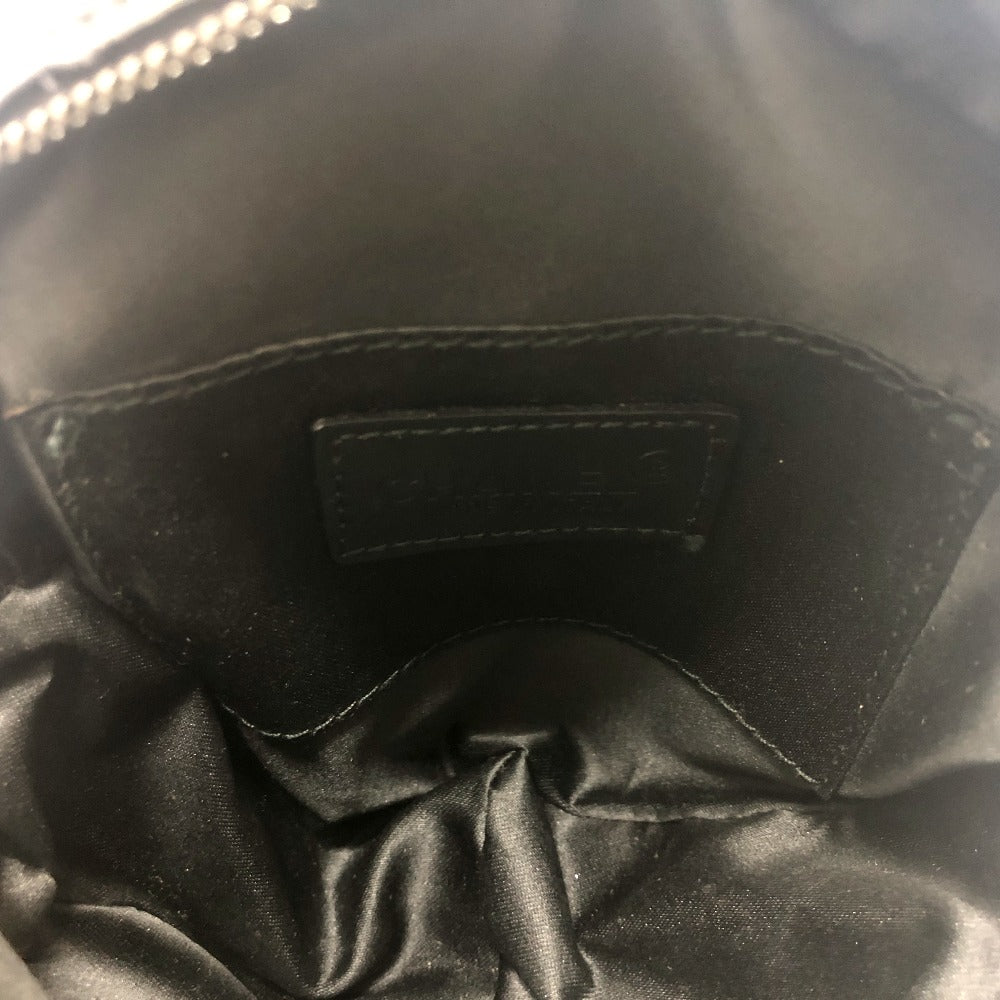 CHANEL Cosmetics Pouch A17682 Nylon jacquard black New travel line Women Used Authentic