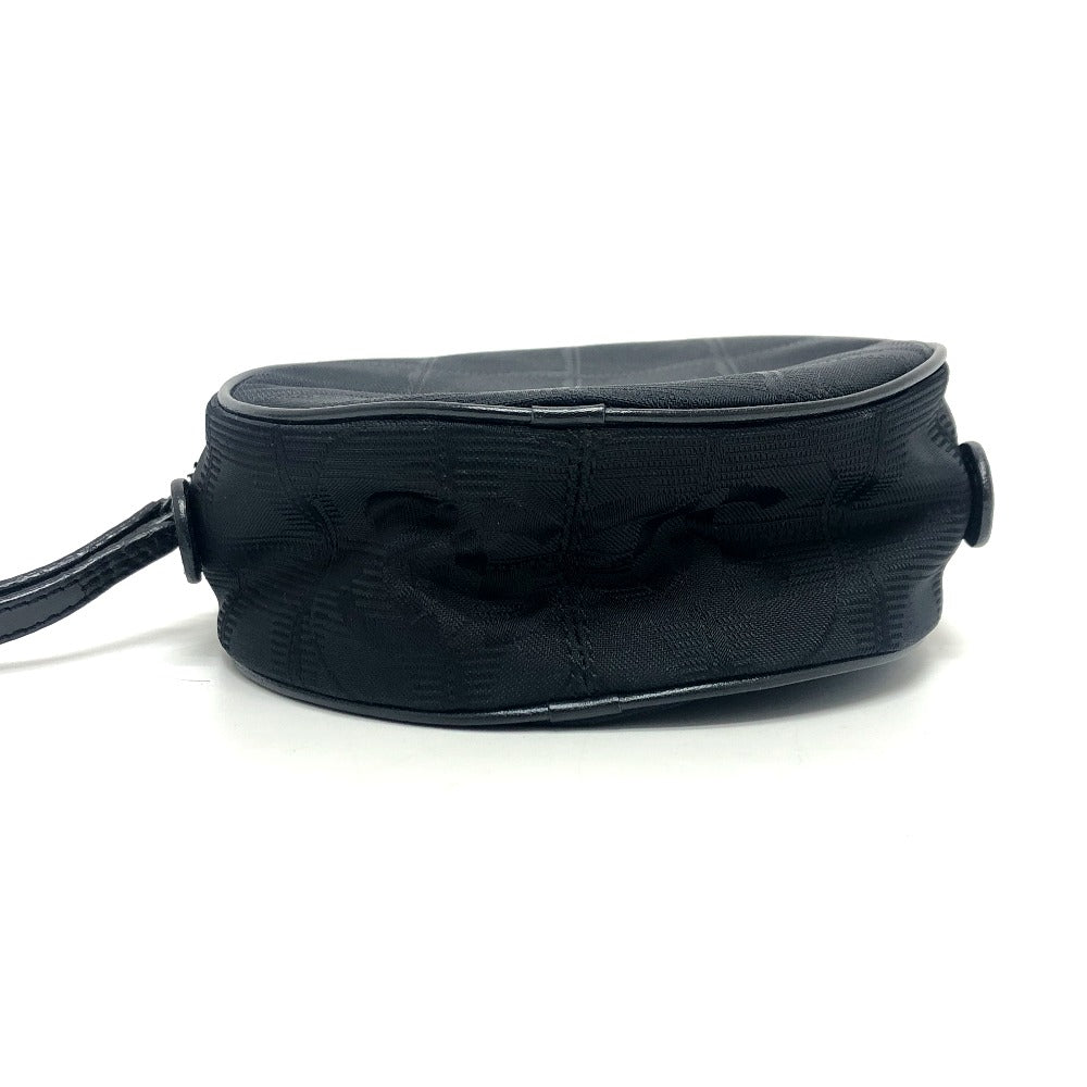 CHANEL Cosmetics Pouch A17682 Nylon jacquard black New travel line Women Used Authentic