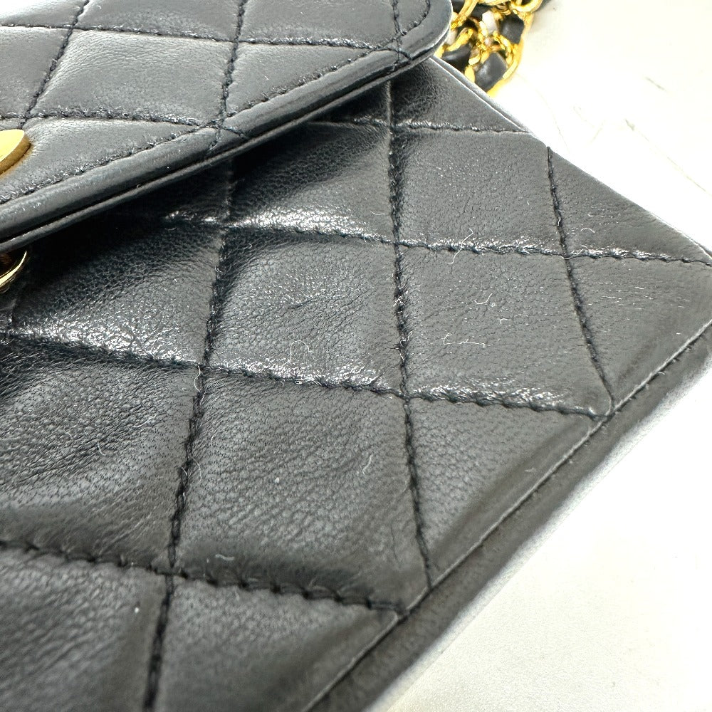 CHANEL Shoulder Bag 2208 lambskin black Mini matrasse