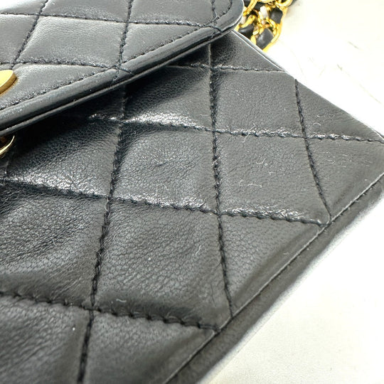 CHANEL Shoulder Bag 2208 lambskin black Mini matrasse