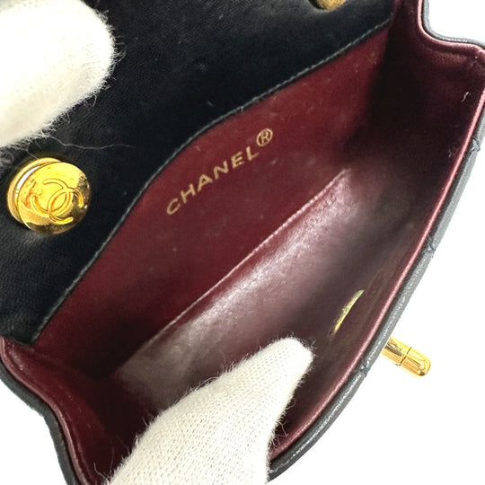 CHANEL Shoulder Bag 2208 lambskin black Mini matrasse