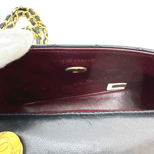 CHANEL Shoulder Bag 2208 lambskin black Mini matrasse