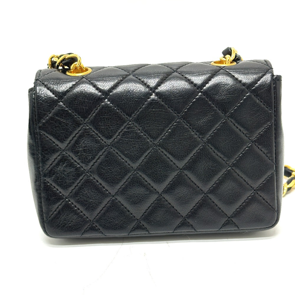 CHANEL Shoulder Bag 2208 lambskin black Mini matrasse