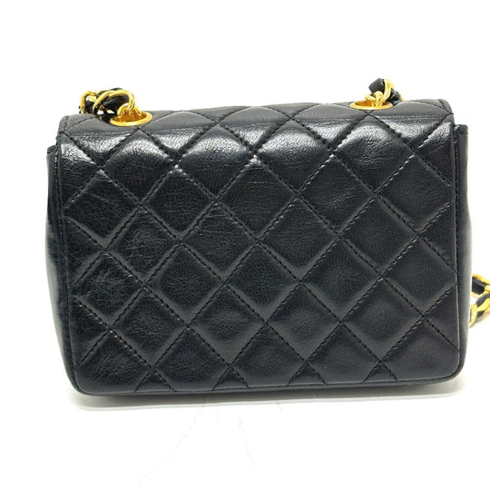 CHANEL Shoulder Bag 2208 lambskin black Mini matrasse