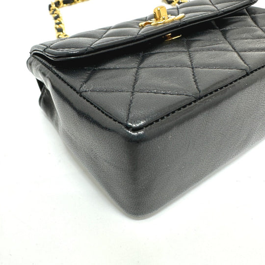 CHANEL Shoulder Bag 2208 lambskin black Mini matrasse