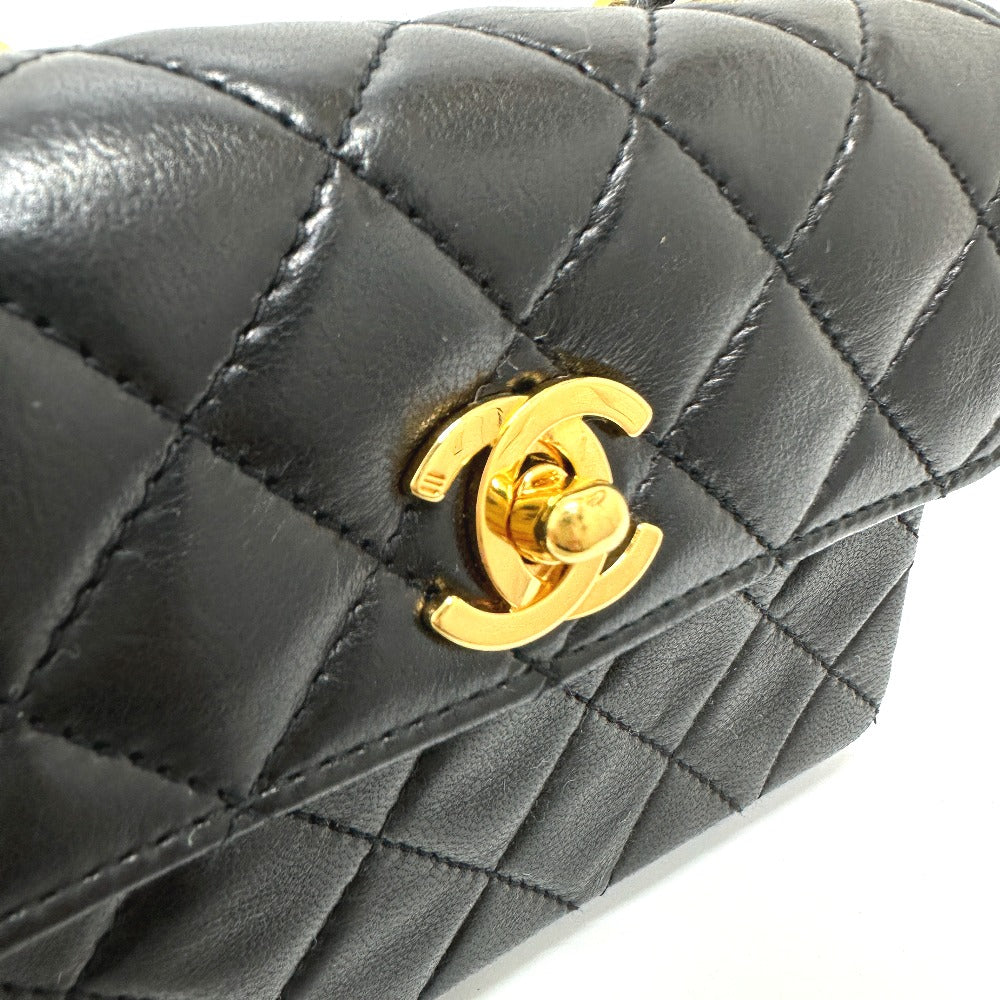 CHANEL Shoulder Bag 2208 lambskin black Mini matrasse