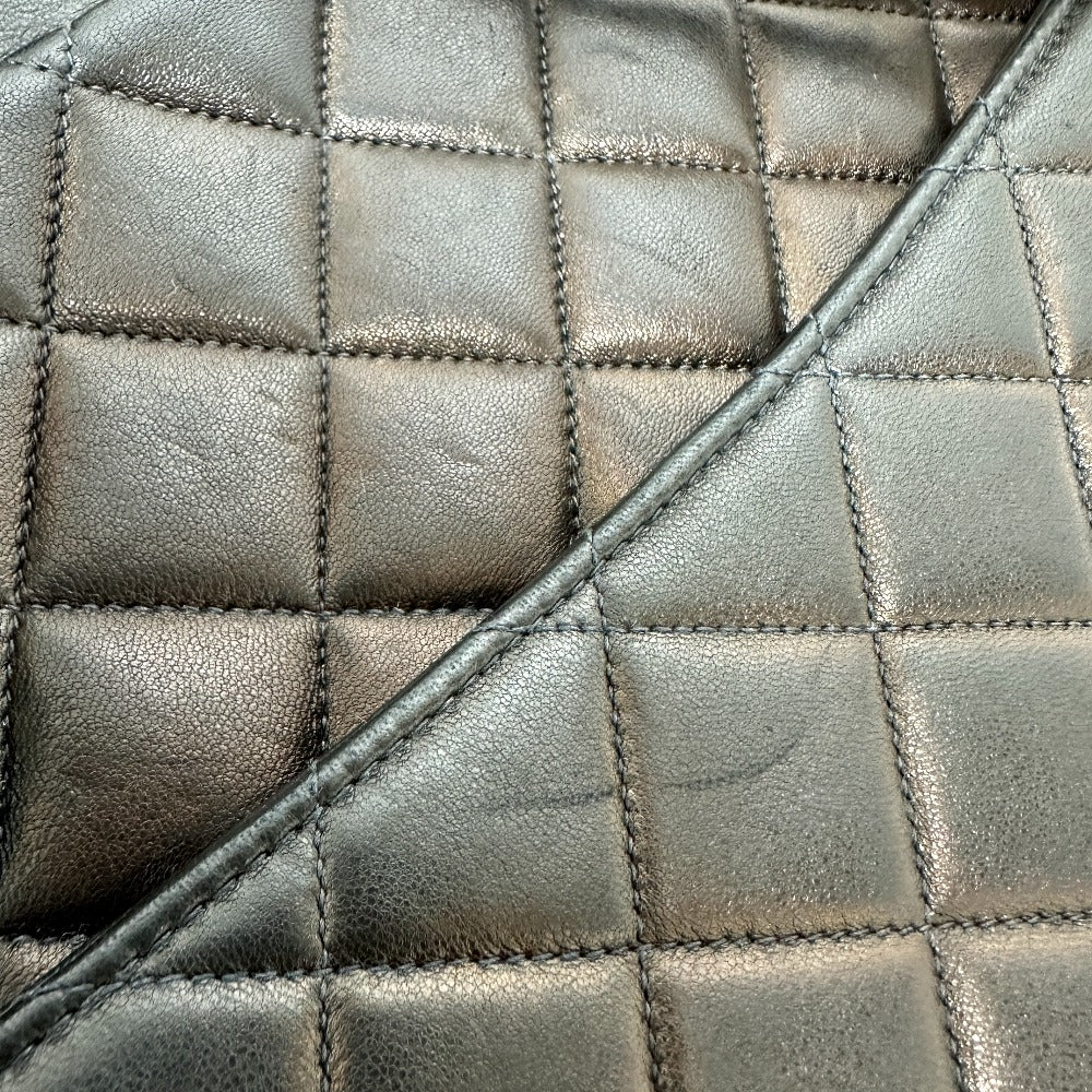 CHANEL Shoulder Bag lambskin black vintage Matelasse Quilting CC COCO Mark Women Used Authentic