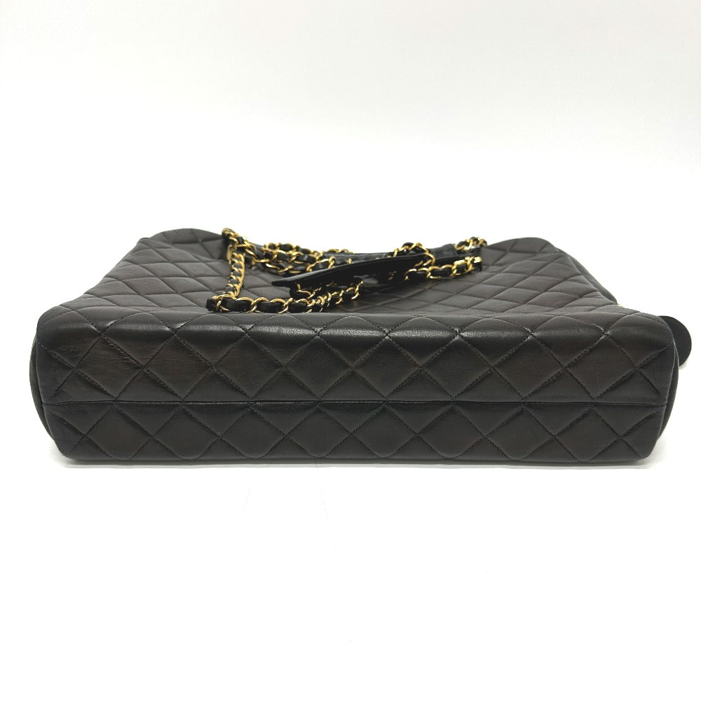 CHANEL Shoulder Bag lambskin black vintage Matelasse Quilting CC COCO Mark Women Used Authentic