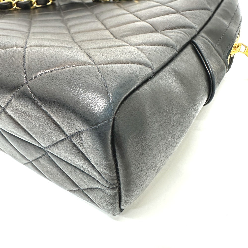 CHANEL Shoulder Bag lambskin black vintage Matelasse Quilting CC COCO Mark Women Used Authentic