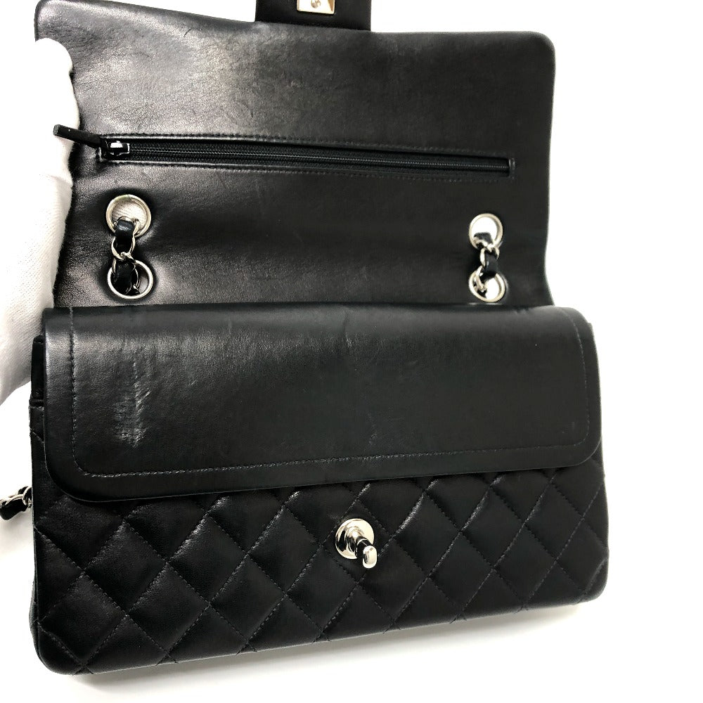 CHANEL Shoulder Bag A01112 lambskin black Matrasse 25 Women Used Authentic