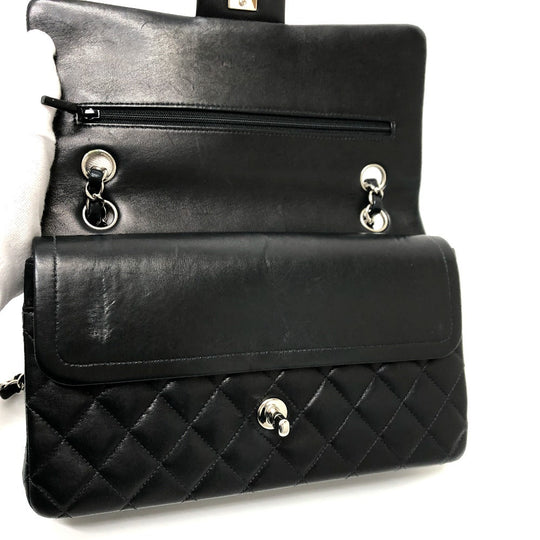 CHANEL Shoulder Bag A01112 lambskin black Matrasse 25 Women Used Authentic