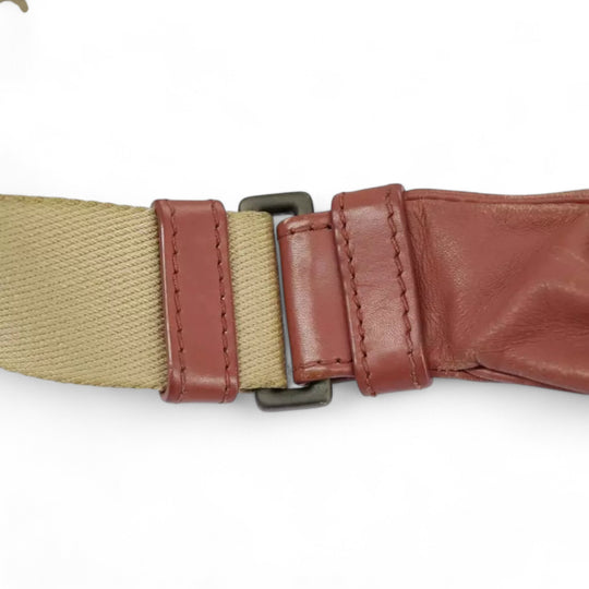 Bottega Veneta Waist Bag Leather Pink Shoulder Strap