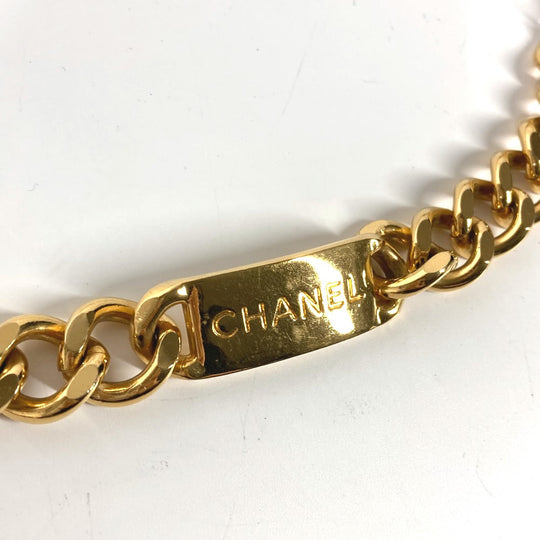 CHANEL belt metal gold logo Chain Women Used Authentic