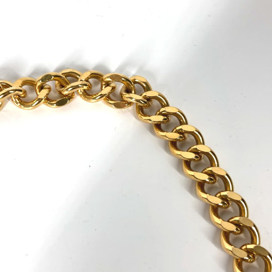 CHANEL belt metal gold logo Chain Women Used Authentic