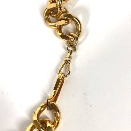 CHANEL belt metal gold logo Chain Women Used Authentic
