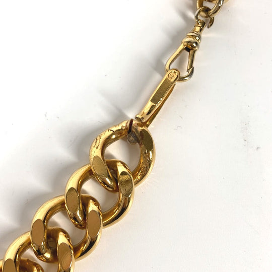 CHANEL belt metal gold logo Chain Women Used Authentic
