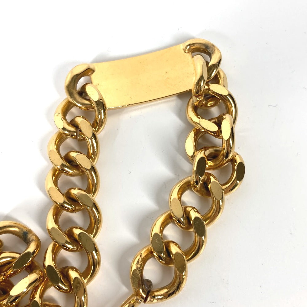 CHANEL belt metal gold logo Chain Women Used Authentic
