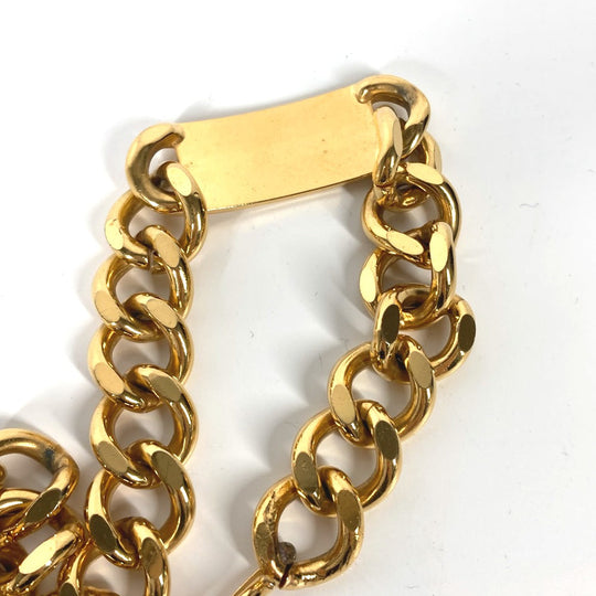 CHANEL belt metal gold logo Chain Women Used Authentic